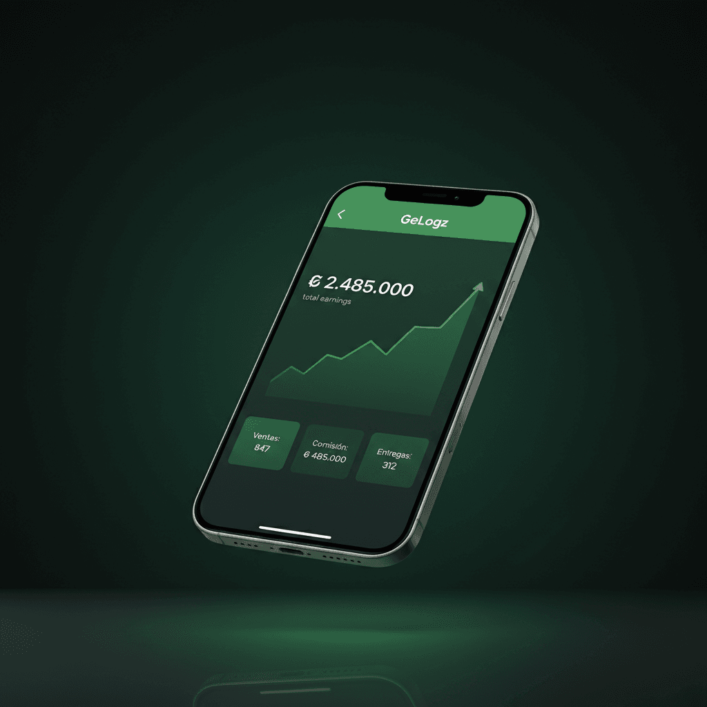 Empreendedora verificando vendas no celular