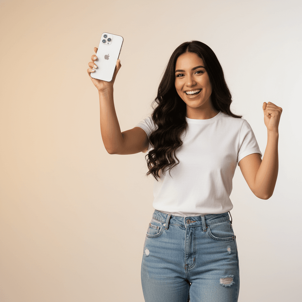 Mulher empreendedora com produtos para entrega